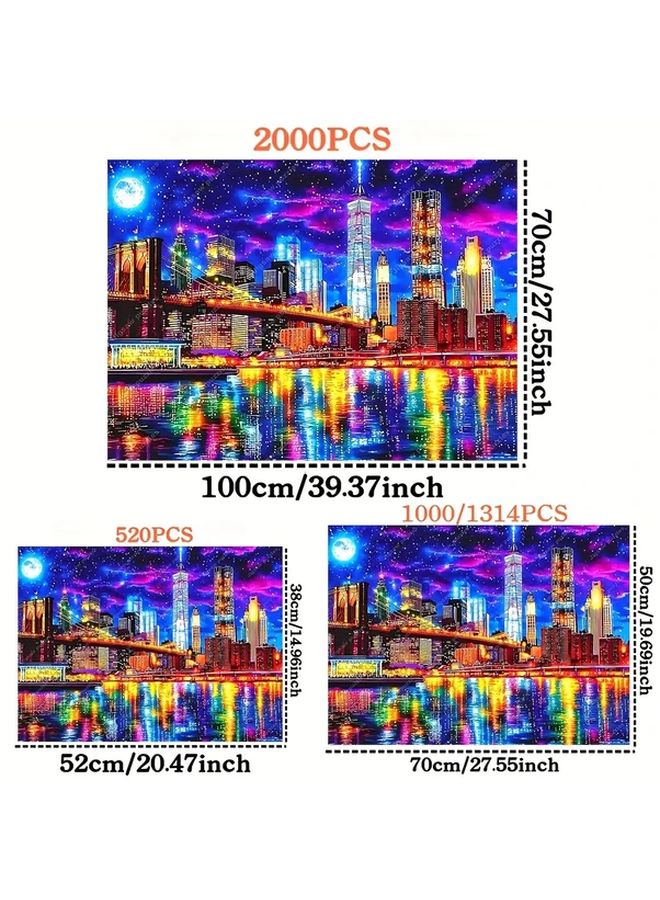520 Pcs Jigsaw Puzzle YF926 14.96x20.47 Inch Cityscape Art Wall Decor Gift - Image 3
