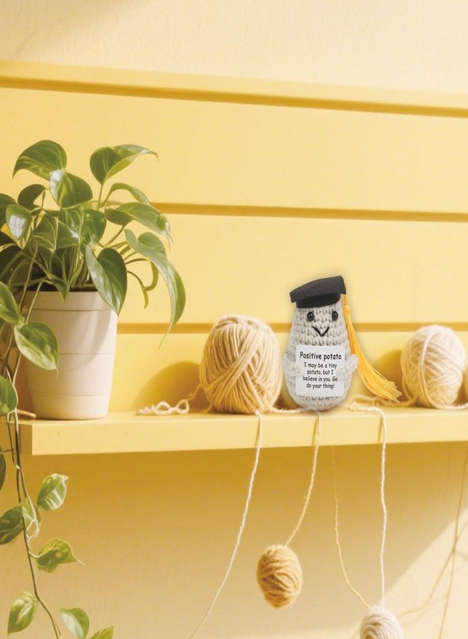 yodo Mini Positive Crochet Potato - Handmade Amigurumi Yarn Gift with Motivational Message, Funny Gift for Women, Men, Friends, Graduation, Birthday, Teacher Appreciation,Graduation Potato - Image 5