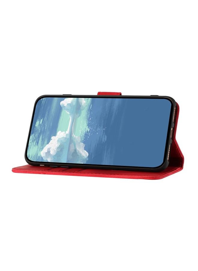 زبون جراب لهاتف Huawei Pura 70 بتصميم خطوط من الجلد الملمس - Image 4