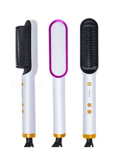 Rightsure Electric Straightening Comb Negative Ion Does Not Hurt Hair,Household Portable Electric Comb Fluffy Adjustable Temperature,Anti Scald,Curly,Difficult to Smooth for Women & Men  - Image 1