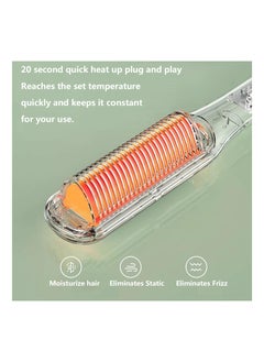 Rightsure Electric Straightening Comb Negative Ion Does Not Hurt Hair,Household Portable Electric Comb Fluffy Adjustable Temperature,Anti Scald,Curly,Difficult to Smooth for Women & Men  - Image 5