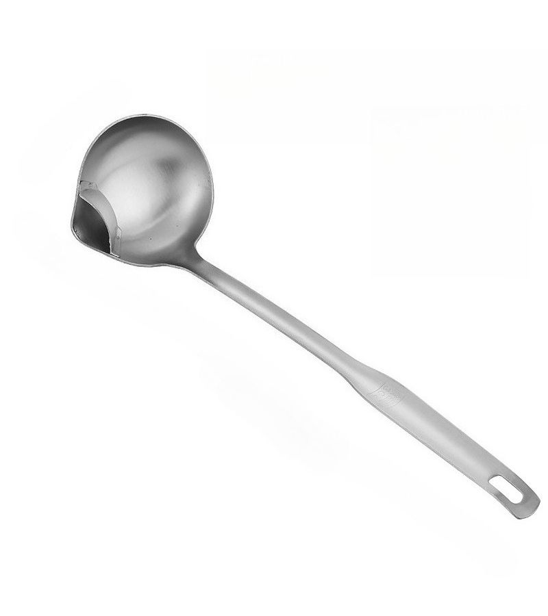 1 Pc Kitchen Stainless Steel Oil Filter Spoon With Funnel For Dormitory Household Restaurant Use Food Grade High Value Soup Strainer - Image 1