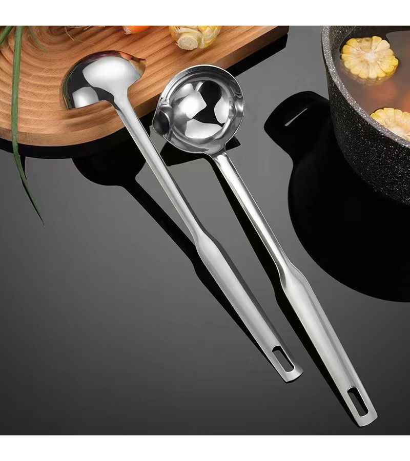 1 Pc Kitchen Stainless Steel Oil Filter Spoon With Funnel For Dormitory Household Restaurant Use Food Grade High Value Soup Strainer - Image 4