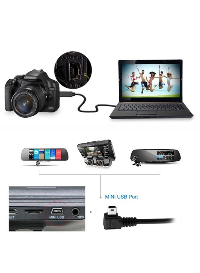 Chenyang CY Mini USB B Type 5pin Male Right Angled 90 Degree to USB 2.0 Male Data Cable with Ferrite 3.0m - Image 3