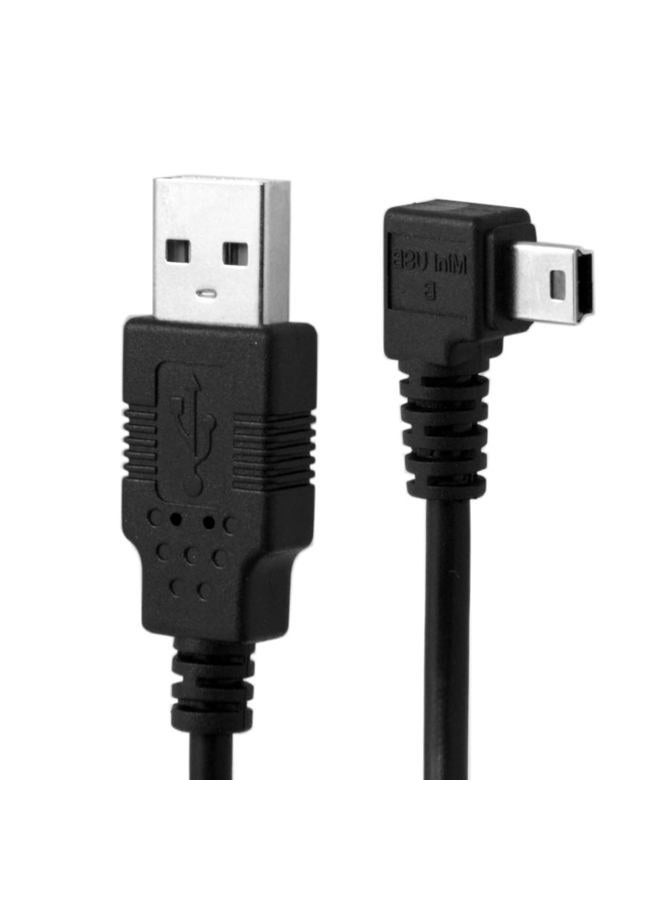 Chenyang CY Mini USB B Type 5pin Male Right Angled 90 Degree to USB 2.0 Male Data Cable with Ferrite 3.0m - Image 1