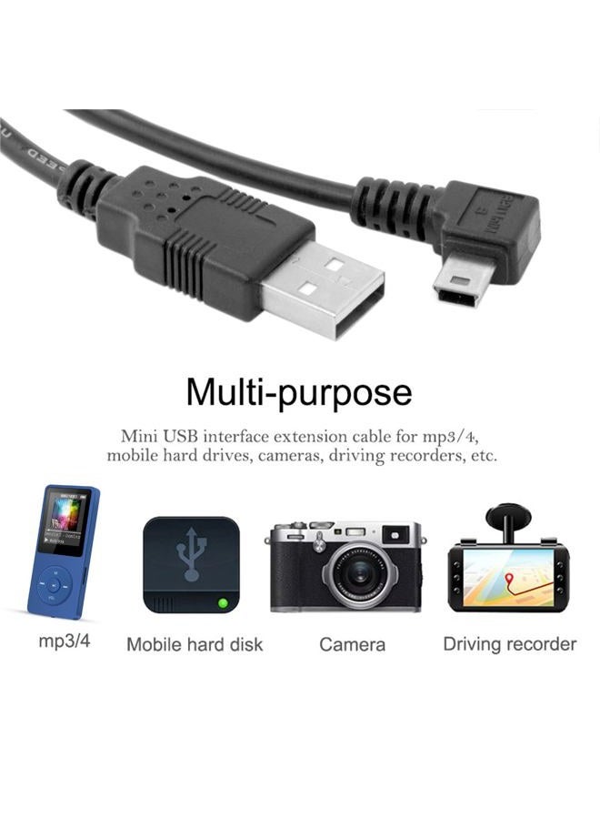 Chenyang CY Mini USB B Type 5pin Male Right Angled 90 Degree to USB 2.0 Male Data Cable with Ferrite 3.0m - Image 5
