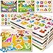 SYNARRY Wooden Puzzles for Toddlers 13 6XSET Puzzles for Toddlers 24 with Rack Learning Alphabet Number Shape Animal Dinosaur Vehicle Toddler Easter Basket Stuffers Gifts Toys for Boys Girls - Image 3
