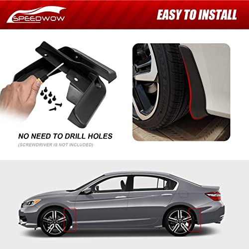 SPEEDWOW Mud Flaps Splash Guards Fit for 2016-2017 Honda Accord,Front and Rear 4 Piece/Set - Image 3