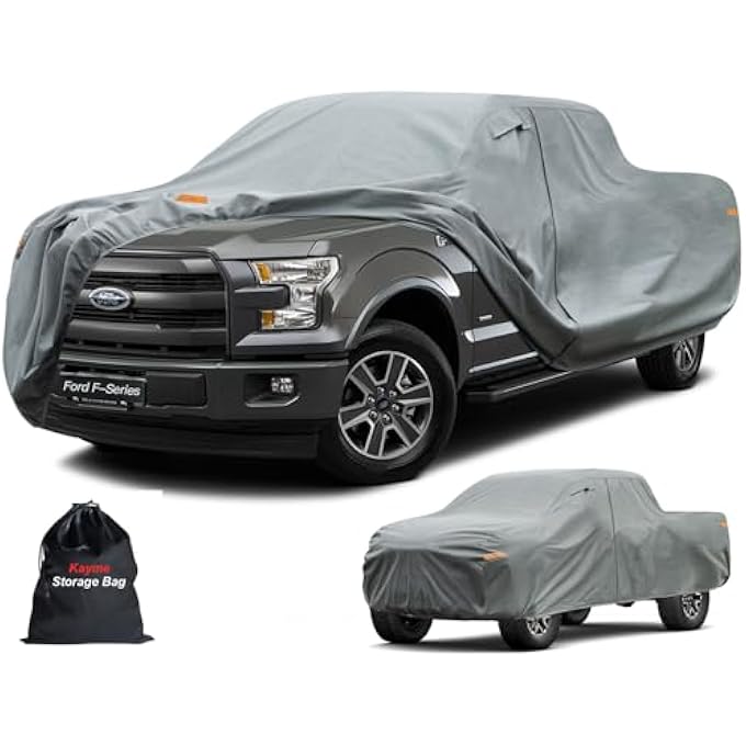 rayihni Kayme Heavy Duty Truck Cover Custom Fit Ford F-150(2008-2025) SuperCab, SuperCrew, Extended Cab, Crew Cab SB Short Bed. Waterproof All Weather for Pickup, Full Exterior Covers Sun Rain UV Protection. - Image 2