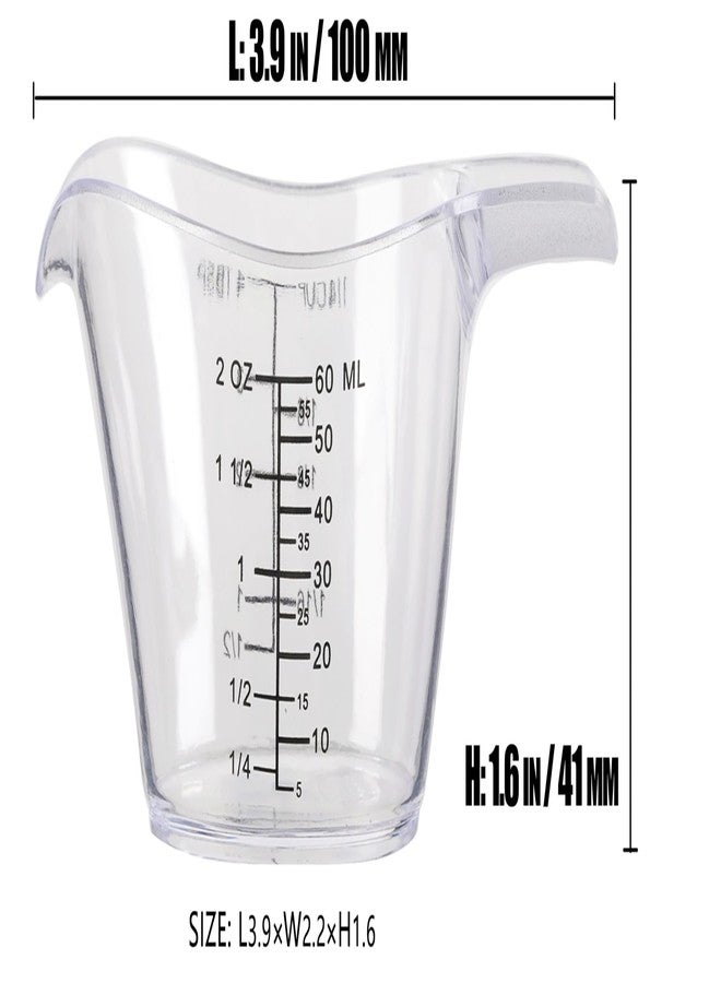 DOTINGHUX 2 Oz Measuring Cup, 1/4 Cup Acrylic Measuring Cups, Clear - Image 4