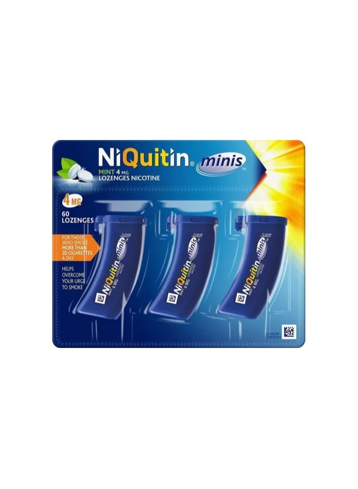 NiQuitin Lozenges Mini Mint 4mg 60 Lozenges. - Image 2