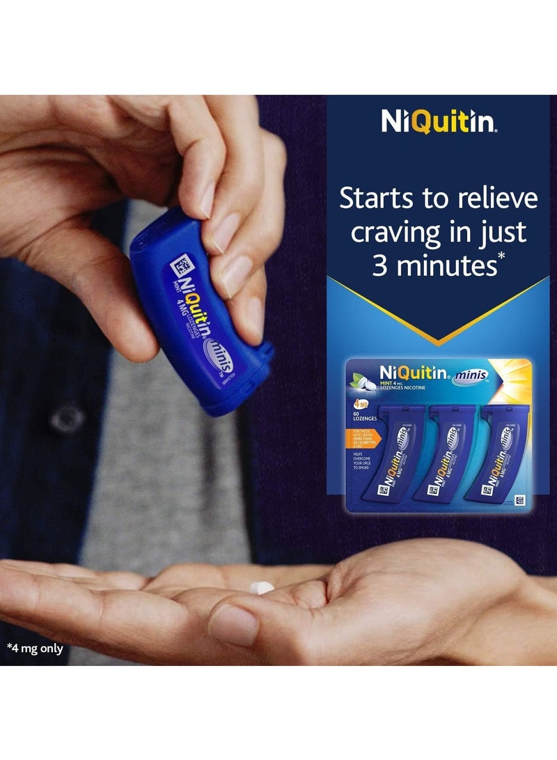NiQuitin Lozenges Mini Mint 4mg 60 Lozenges. - Image 4