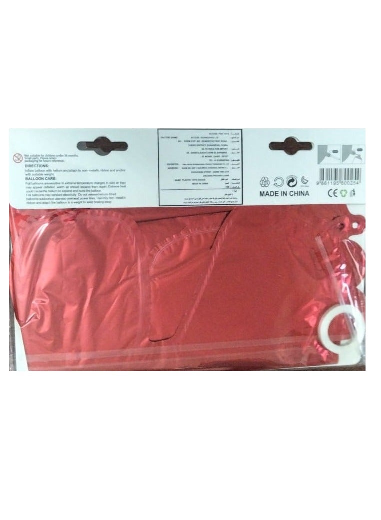 Set of I Love You Aluminum Foil Balloons for Wedding Room Decoration (Red) - Image 2