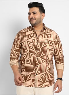 Instafab Plus Contrast Lines Shirt  - Image 2