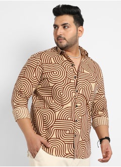 Instafab Plus Contrast Lines Shirt  - Image 3