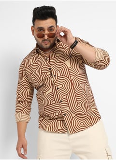 Instafab Plus Contrast Lines Shirt  - Image 1