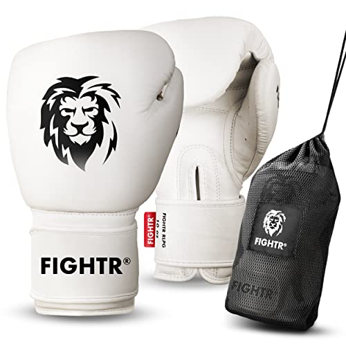 FIGHTR® Pro Boxing Gloves Made of Genuine Leather | Men and Women | for Boxing, MMA, Muay Thai, Kickboxing & Martial Arts 10 12 14 16 oz | incl. Carrying Bag - Image 1