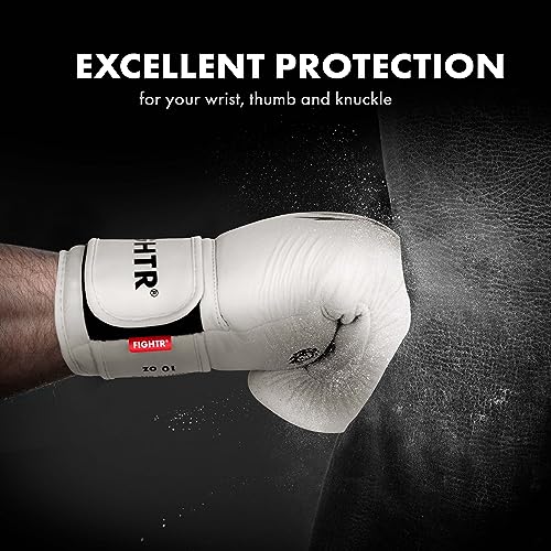 FIGHTR® Pro Boxing Gloves Made of Genuine Leather | Men and Women | for Boxing, MMA, Muay Thai, Kickboxing & Martial Arts 10 12 14 16 oz | incl. Carrying Bag - Image 3