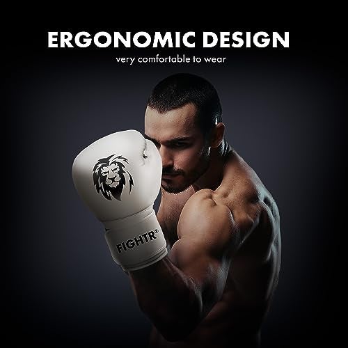 FIGHTR® Pro Boxing Gloves Made of Genuine Leather | Men and Women | for Boxing, MMA, Muay Thai, Kickboxing & Martial Arts 10 12 14 16 oz | incl. Carrying Bag - Image 4