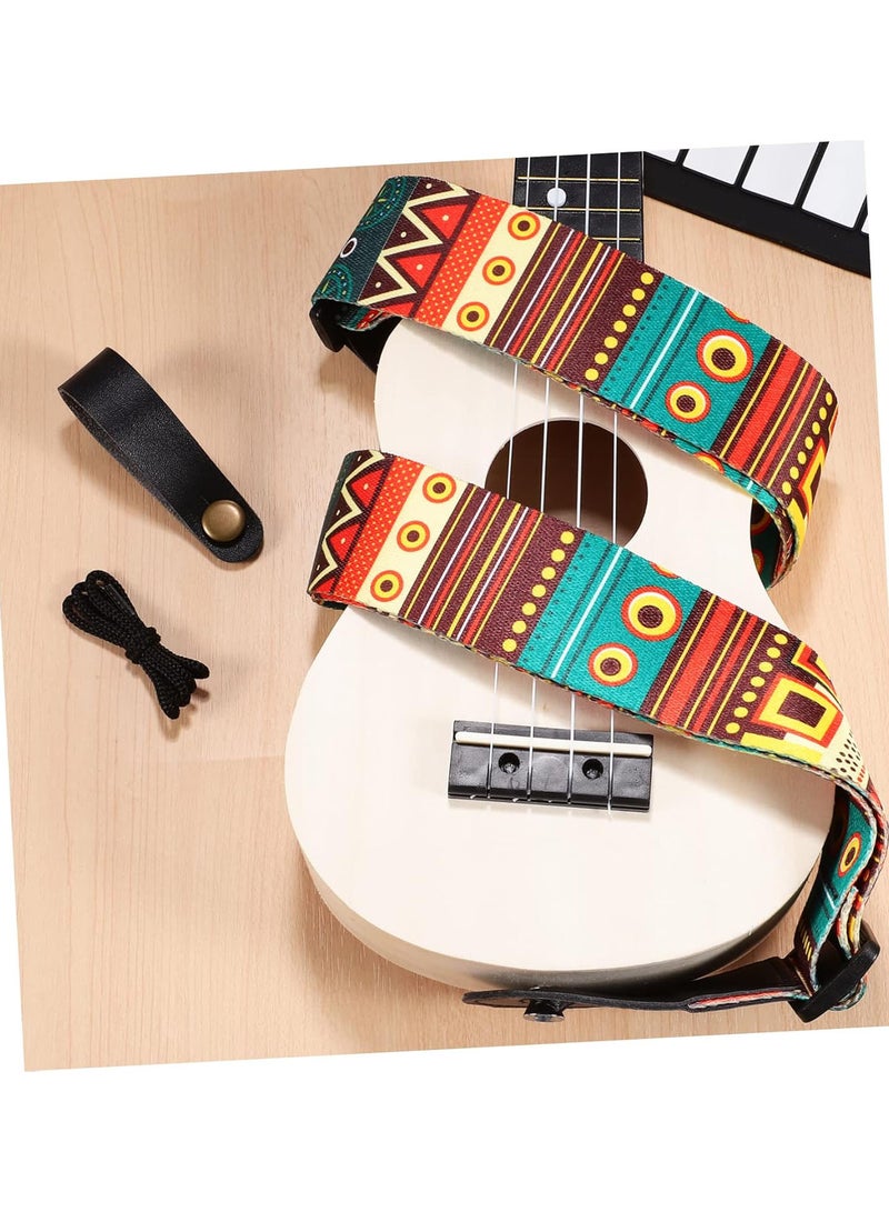 GGOOT 5 Sets guitar accessories adjustable guitar strap vintage guitar strap musical instrument belt guitar shoulder band embroidered guitar strap guitar supplies polyester Ukulele bass  - Image 4