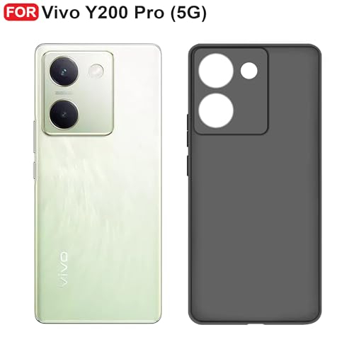 CEDO Back Cover for Vivo Y200 Pro (5G) | Camera Bump Protection Inner Fabric Lining | Soft Case Cover (Black) - Image 2