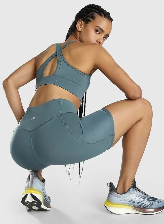 Musclemind Teal Women's Cycling Shorts 7 Inch for Women | Best Price UAE