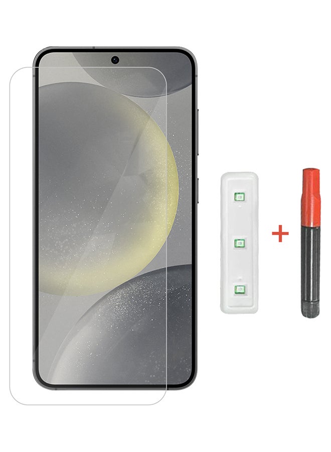 CATANES Samsung Galaxy S24 Screen Protector 9H Hardness HD Scratch Resistance Screen Protector UV Tempered Glass film UV Glue for UV Tempered Glass film - Image 1