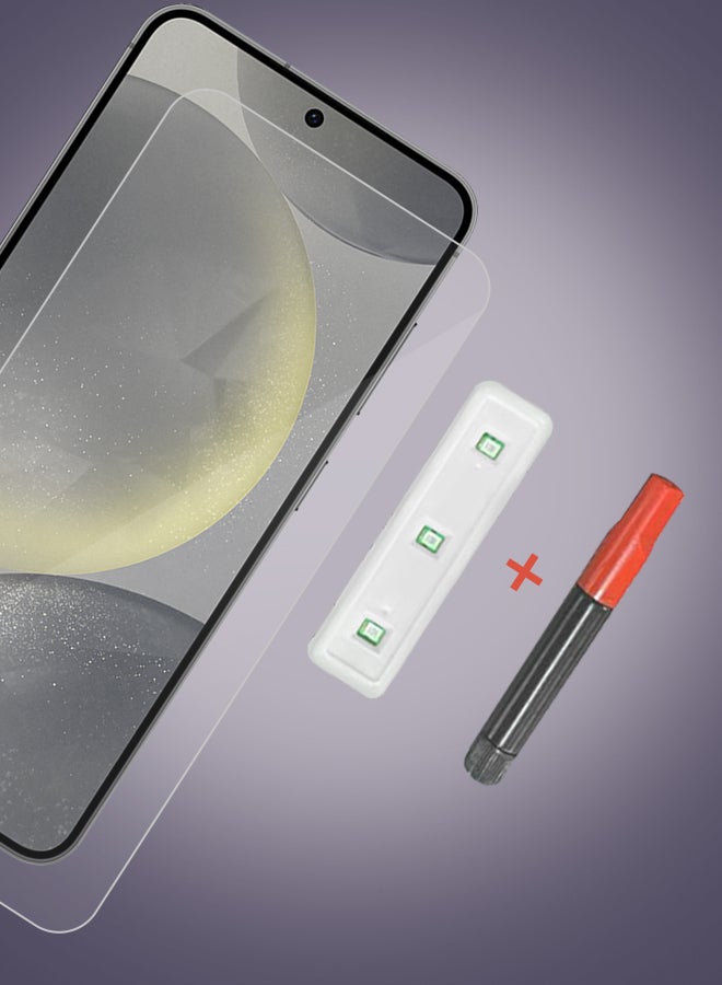 CATANES Samsung Galaxy S24 Screen Protector 9H Hardness HD Scratch Resistance Screen Protector UV Tempered Glass film UV Glue for UV Tempered Glass film - Image 3