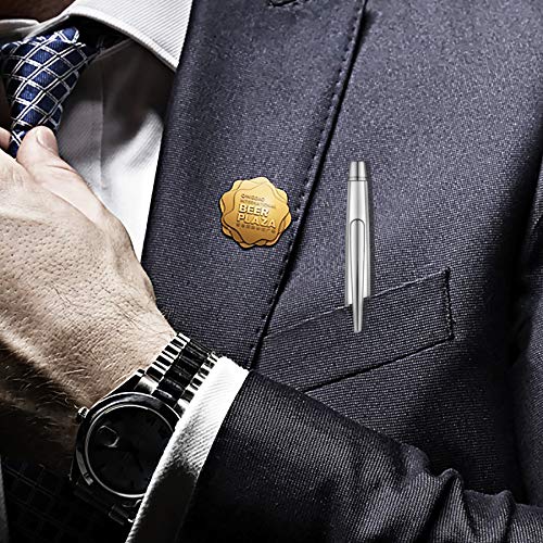 Unibene 6 Pcs Silver Slim Mental Ballpoint Pens Medium Point(1 mm) - Black ink, Nice Gift for Business Office Students Teachers Wedding - Image 2