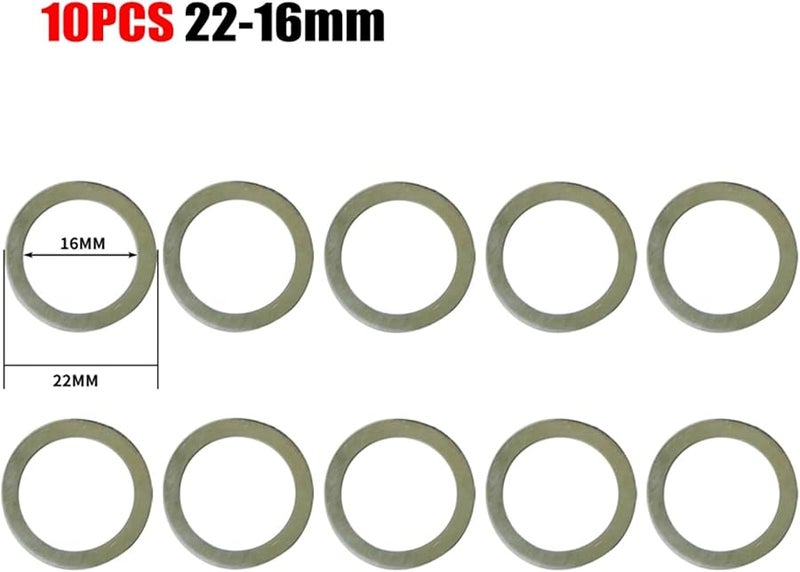 مجموعة جلبة شفرة المنشار 10 قطع جلبات تحويل معدنية مقاس 22 16 مم - Image 3