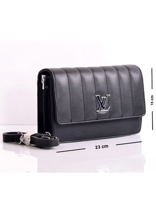 Black Leather Shoulder Bag with Leather Handle - pzsku/Z7B842733B5D3D2A4006DZ/45/_/1721352711/837a4ed0-1123-45c8-9afe-404237eb6b79