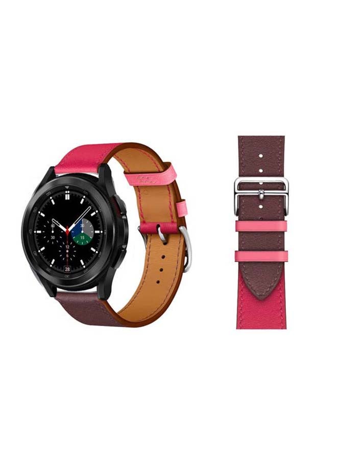 Perfii Genuine Leather Replacement Band for Samsung Galaxy Watch4 42/46mm Multicolour - Image 1