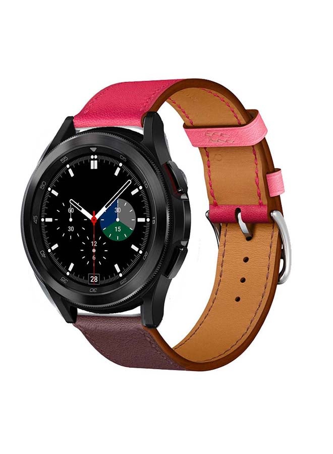 Perfii Genuine Leather Replacement Band for Samsung Galaxy Watch4 42/46mm Multicolour - Image 2