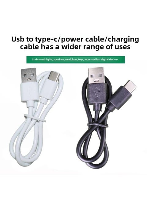 USB To Type-C Charging Cable Power Cord Bluetooth Headset Charging Cable Toy Digital Appliance Source Manufacturer-Color:Type-c 1m National Standard Copper White (od3.5)