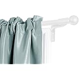 MAYTEX Cafe Curtain Smart Measuring Easy Install CafÃƒÂ© Window Rod, 18 inch - 48 inch White - Image 1