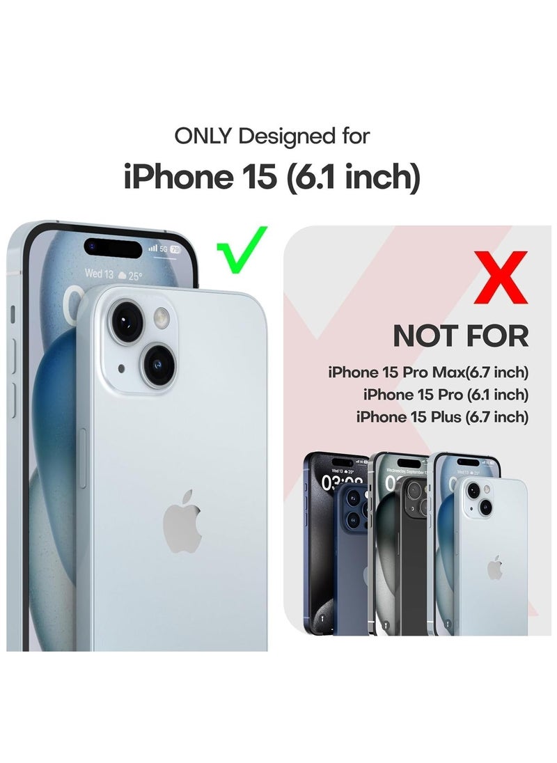 Raxoom Case for iPhone 15 Camshield Cover with Slide Camera Lens Protection - PC Back & TPU Bumper, Anti-Fingerprint Soft Touch Case (Black) - Image 2