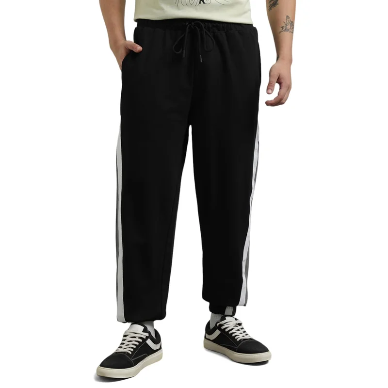 نوبيرو بنطال رياضي رجالي أسود متعدد الألوان