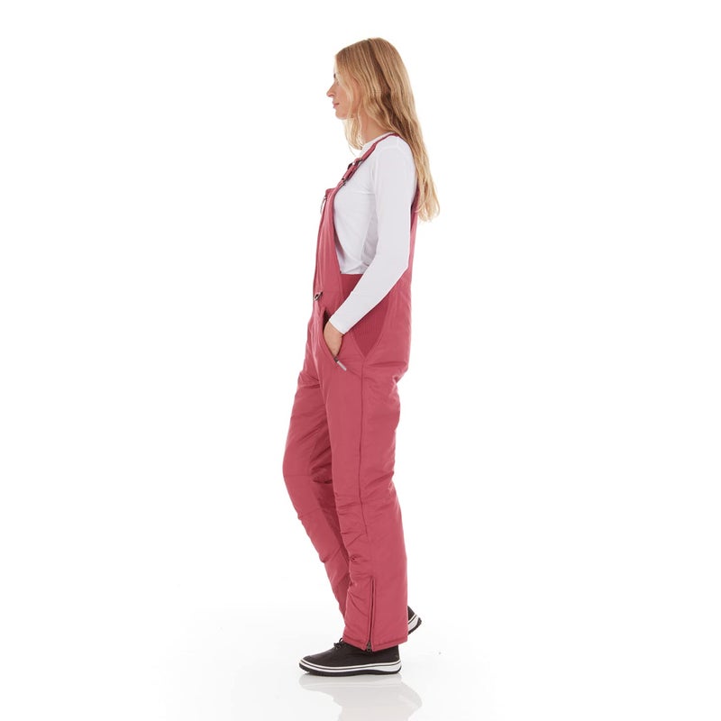 Arctic Quest Womens Ski Snow Bibs Pants Insulated Water Resistant Overalls Snowboarding Winter Waterproof Pants Women, Mauve, Small - Image 2