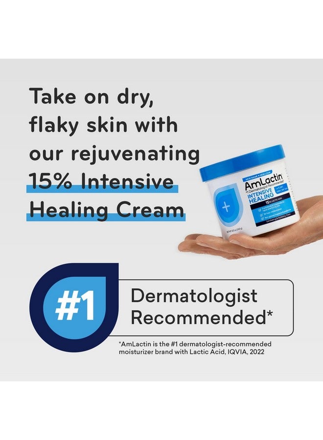 AmLactin Intensive Healing Body Cream - 12 oz Tub - 2-in-1 Exfoliator and Moisturizer for Dry Skin with 15% Lactic Acid and Ceramides for 24-Hour Moisturization - Image 2
