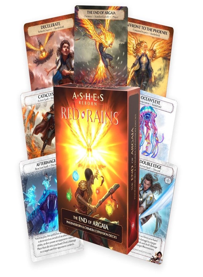 Plaid Hat Games Ashes Reborn: Red Rains - The End of Argaia by Plaid Hat Games | Ages 14+ | 1-2 Players | Strategic Card Adventure with Phoenixborn Heroes & Narrative Deck-Building Challenges - Image 2