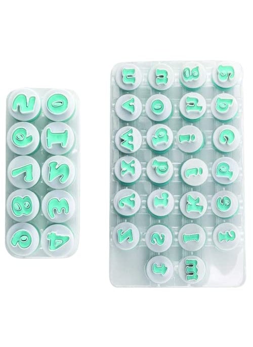 BAKING SET Baking Set 36pcs Push Easy Lower Case Alphabet Letter with Number Cookie Cutter Fondant Cutters Pack of 2  - Image 4