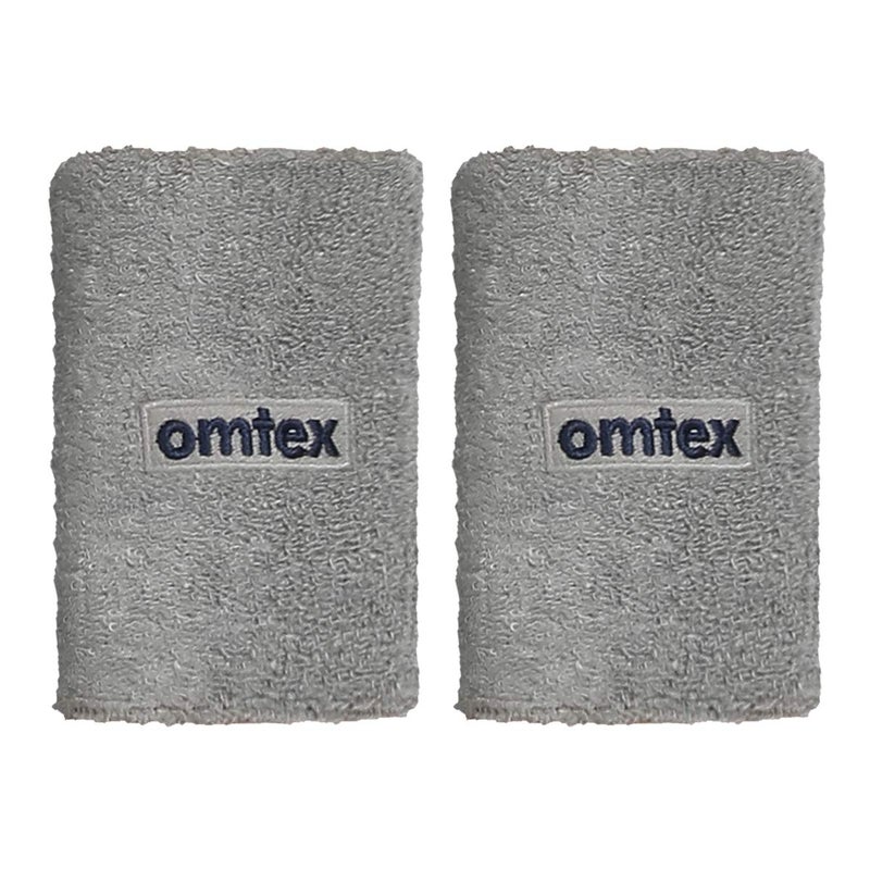 omtex Cotton Wrist Band 5 Inches - Grey Pack of 2 - Image 3