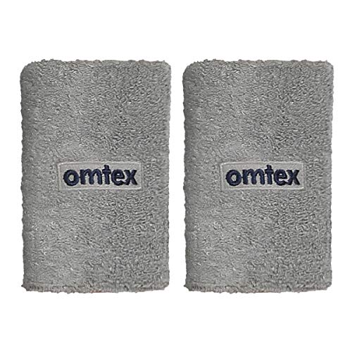 omtex Cotton Wrist Band 5 Inches - Grey Pack of 2 - Image 1