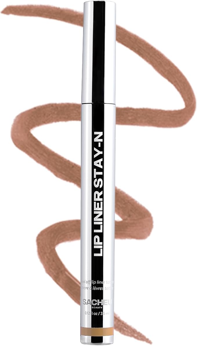 Sacheu Lip Liner StayN Peel Off Lip Stain Long Lasting Matte Lip Tattoo Transfer Proof Lipstain Infused with Hyaluronic Acid Vitamin E for All Skin Types Vegan CrueltyFree pINKED - Image 1