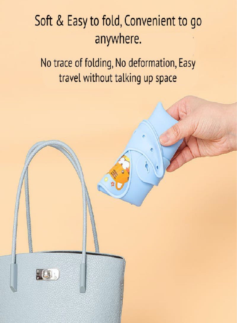 My Pumpkin Silicone Baby Bib 3D Printed Baby Bibs Adjustable With Wide Food Catcher Pocket Unisex Soft And Easily Wipe Clean For Infant Toddler (Cake Design) - Image 4