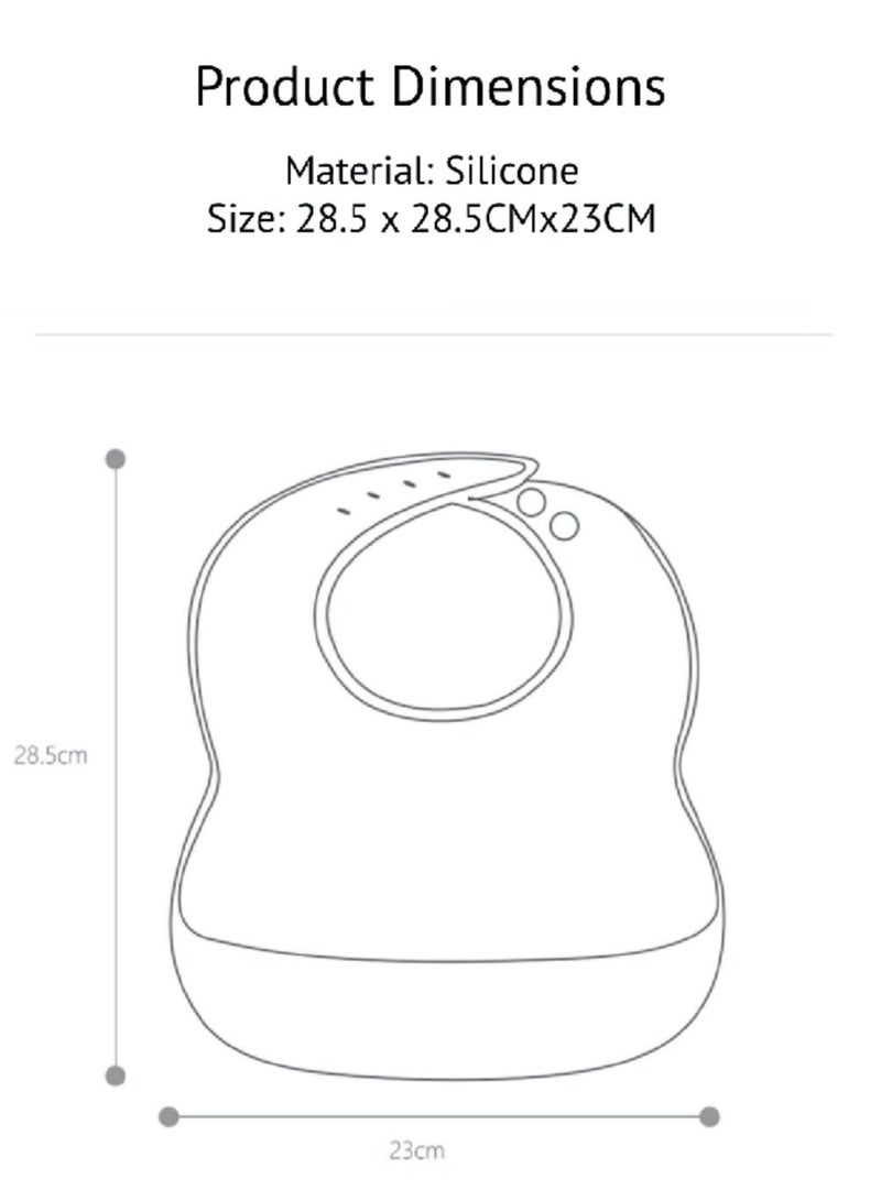 My Pumpkin Silicone Baby Bib 3D Printed Baby Bibs Adjustable With Wide Food Catcher Pocket Unisex Soft And Easily Wipe Clean For Infant Toddler (Cake Design) - Image 2
