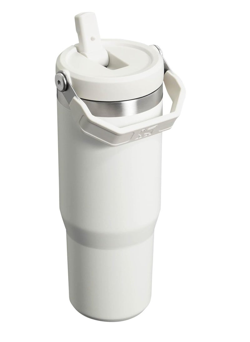 Stanley STANLEY IceFlow Stainless Steel Tumbler with Straw - Vacuum Insulated Water Bottle for Home, Office or Car - Reusable Cup with Leak-Resistant Flip Straw, Keeps Drinks Cold for 12 Hours or Iced for 2 Days, 30 oz Frost - Image 5