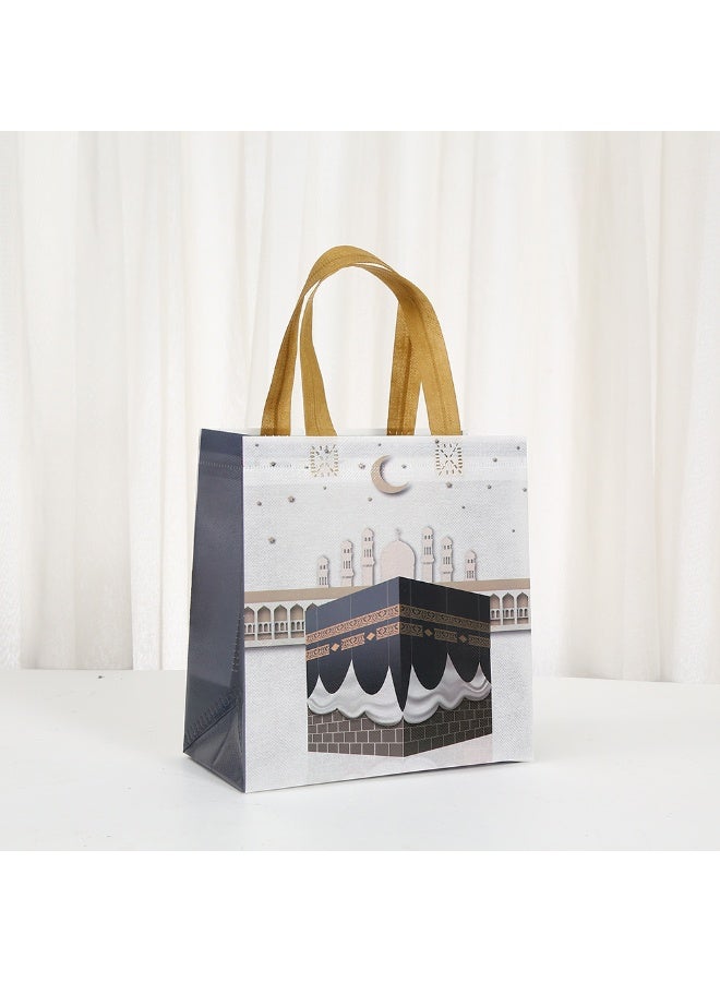 12PCS Ramadan Gift Bags, Eid Mubarak Reusable Treat Bags with Handles, Ramadan Mubarak Party Bags, Multifunctional Non-Woven Eid Bags for Gifts Wrapping, Ramadan Kareem Party Supplies with gift tags - Image 2