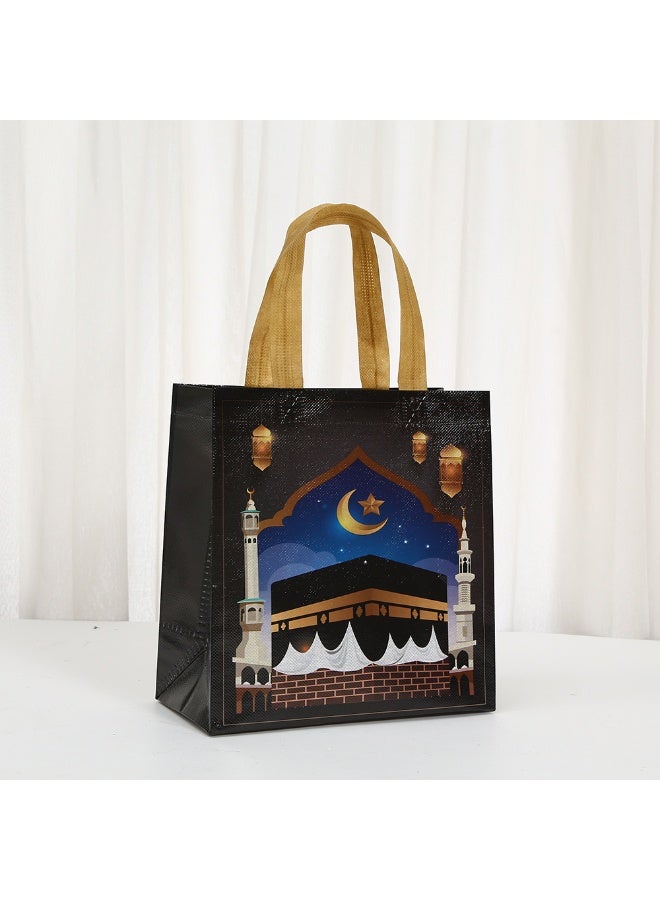 12PCS Ramadan Gift Bags, Eid Mubarak Reusable Treat Bags with Handles, Ramadan Mubarak Party Bags, Multifunctional Non-Woven Eid Bags for Gifts Wrapping, Ramadan Kareem Party Supplies with gift tags - Image 5