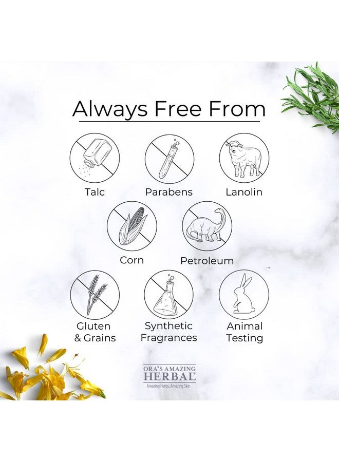 Ora's Amazing Herbal Talc Free Baby Powder, Cornstarch Free Baby Powder, Unscented Fragrance Free Powder, Arrowroot Baby Powder, Talc-Free Baby Powder, Ora’s Amazing Herbal (Unscented 0.5 Oz (2 Pack)) - Image 5